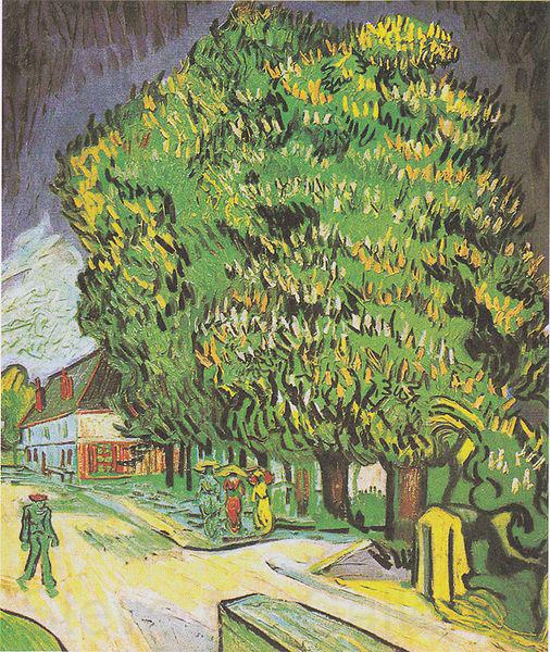 Vincent Van Gogh Blooming chestnut trees Spain oil painting art